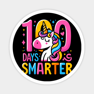 100 days smarter, proud whimsical unicorn, unicorn Magnet